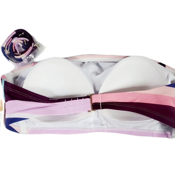 Women's Panorama Bandeau Bikini Top Kona Sol Multi Size D/DD NWT - Picture 3 of 5